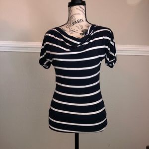 Striped short sleeve top